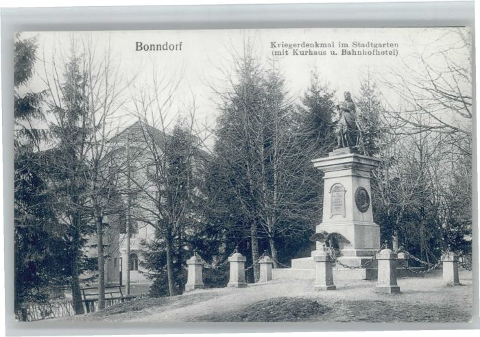 Bonndorf Schwarzwald Bonndorf Krieger Denkmal Kurhaus Bahnho