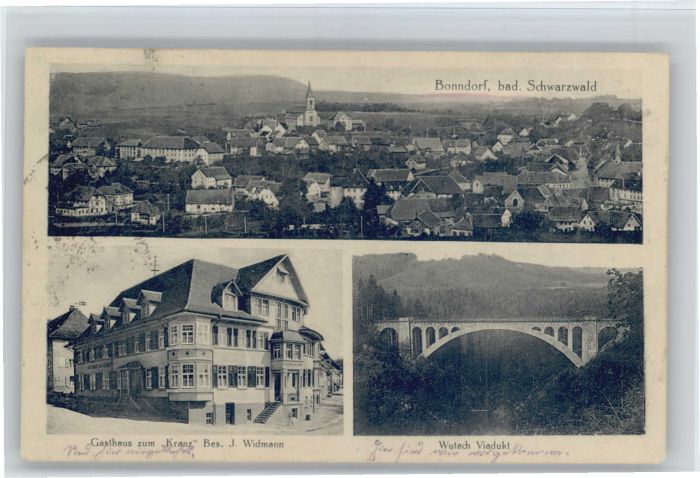 Bonndorf Schwarzwald Bonndorf Gasthaus Kranz Wutach Viadukt