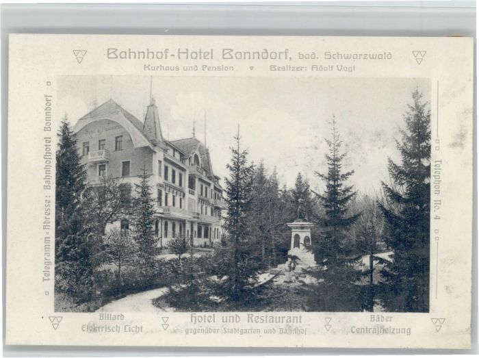 Bonndorf Schwarzwald Bonndorf Bahnhof Hotel