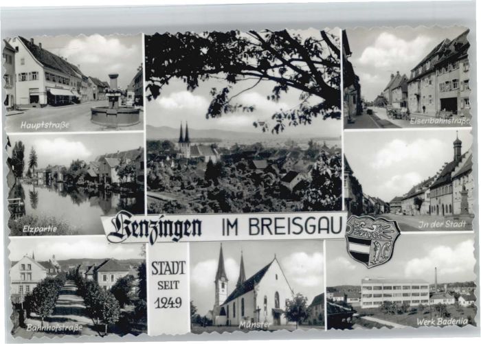 Kenzingen Hauptstrasse Bahnhofstrasse Eisenbahnst