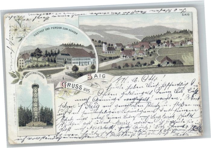 Saig Schwarzwald Saig Gasthof Pension zum Ochsen Hochfir