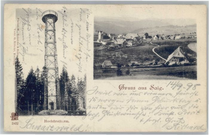 Saig Schwarzwald Saig Hochfirstturm