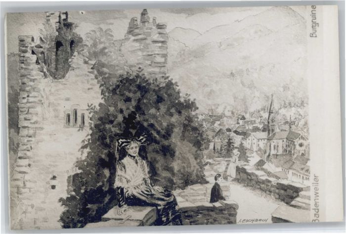 BADENWEILER BW Kuenstler Eschbach Burgruine