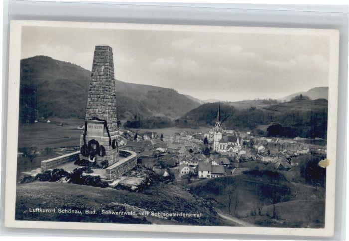 Schoenau Schwarzwald chlageter Denkmal