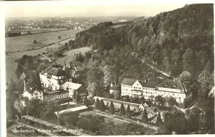 Jordanbad Fliegeraufnahme Kneipp Kuranstalt