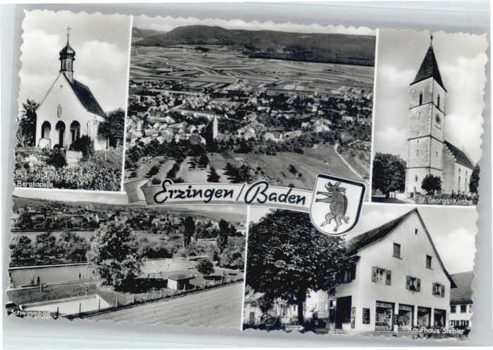 Erzingen Bergkapelle St Georg Kirche Schwimmbad Kaufhaus Siebler