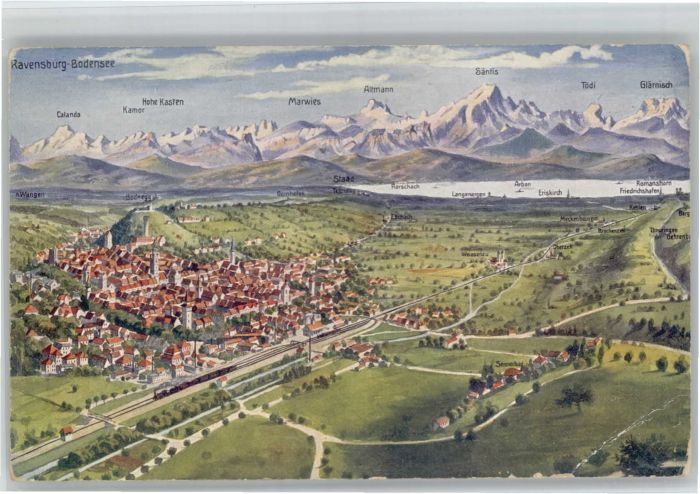 Ravensburg Wuerttemberg Ravensburg Fliegeraufnahme