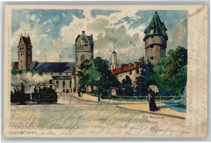 Ravensburg Wuerttemberg Ravensburg Künstler Fritz Bergen