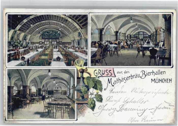 Muenchen Bayern athaeserbraeu Bierhallen x