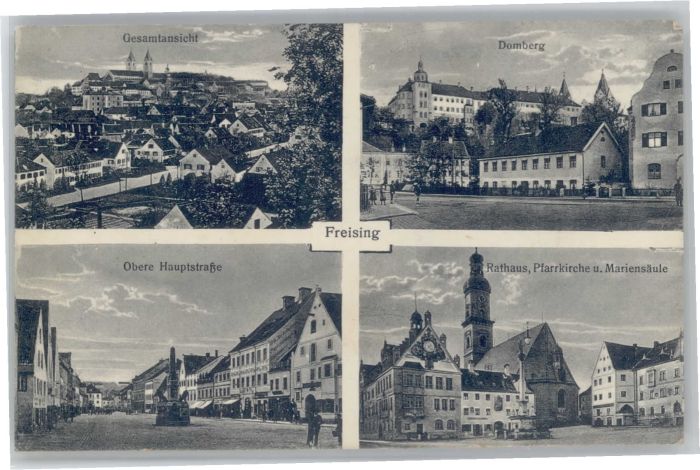 Freising Domberg Hauptstrasse Rathaus Mariensäul