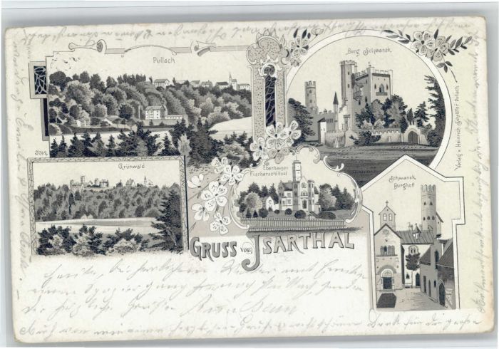 Gruenwald Muenchen llach Burg Schwaneck Ebenhausen Burghof