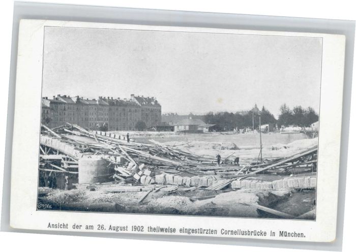 Muenchen insturz der Korneliusbrücke *