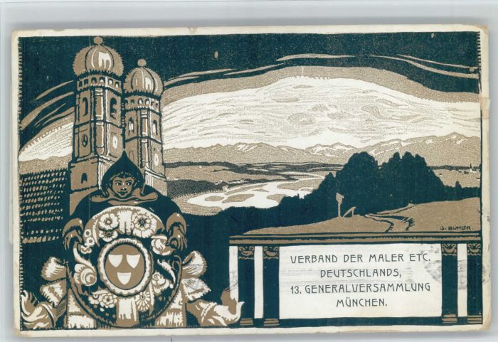 Muenchen ünstler G. Bühler Verband der Maler 13.