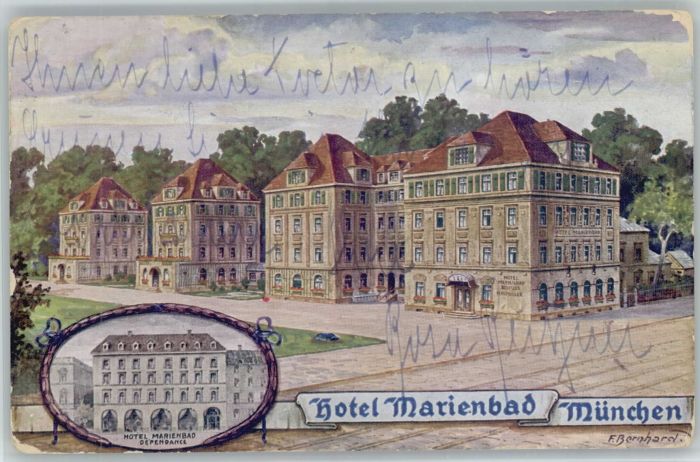 Muenchen ünstler F. Bernhard Hotel Marienbad x