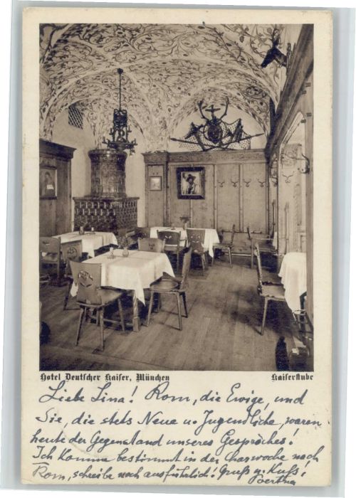 Muenchen Bayern Hotel Deutscher Kaiser Kaiserstube