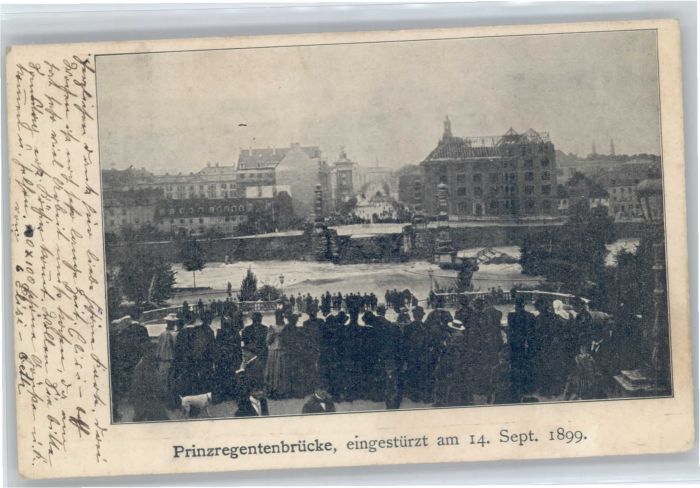 Muenchen insturz der Prinz Regentenbrücke x