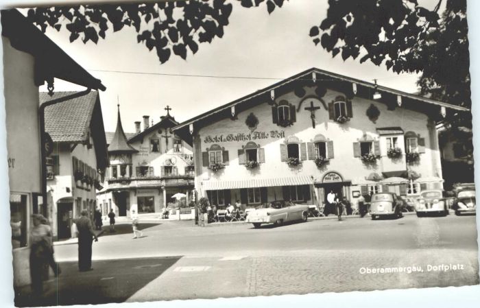 OBERAMMERGAU Bayern Dorfplatz Hotel Gasthof Alte Post