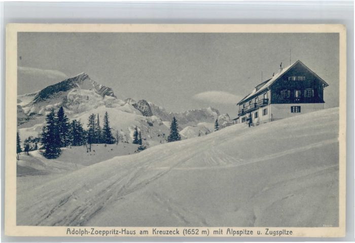 GARMISCH-PARTENKIRCHEN Bayern Kreuzeck Adolph Zoeppritz Haus