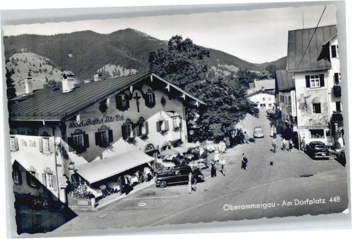 OBERAMMERGAU Bayern Dorfplatz Hotel Gasthof Alte Post