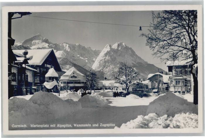 GARMISCH-PARTENKIRCHEN Bayern Marienplatz Alpspitze Waxenstein Zugspitze