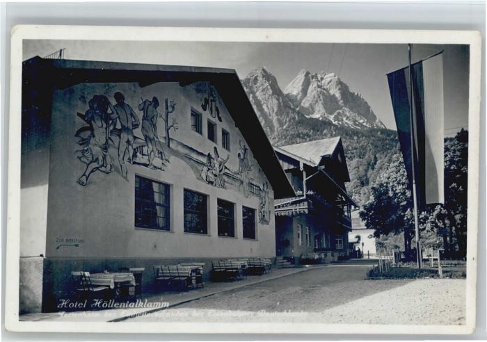 Obergrainau [Stempelabschlag] Hotel Höllentalklamm