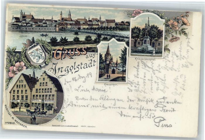 Ingolstadt Donau Ingolstadt Kriegerdenkmal Kreuztor Hote