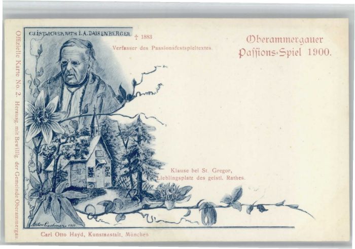 Oberammergau Künstler Anton Lechner Verfasser des Pa