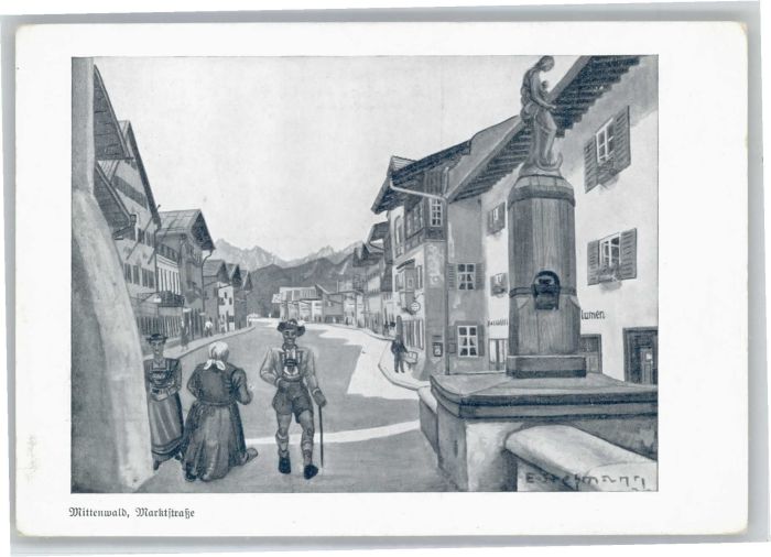 Mittenwald Bayern Mittenwald Nach einem Original von Küns