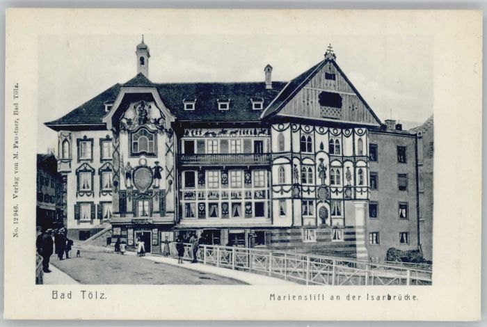 Bad Toelz arienstift Isarbrücke *