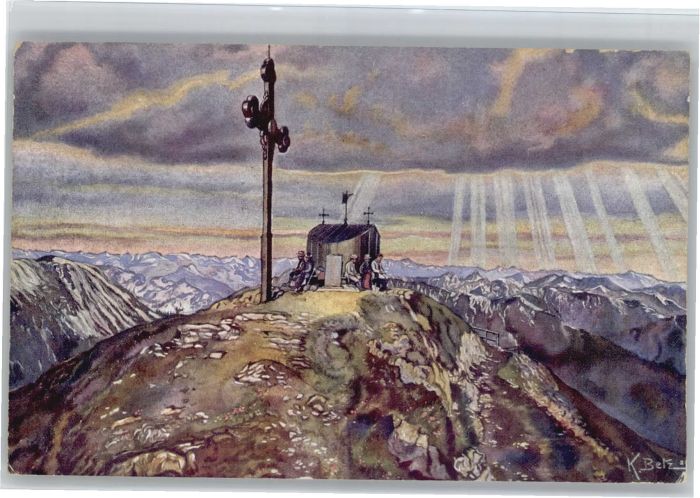 Wendelstein Berg Künstler K. Betz Kapelle