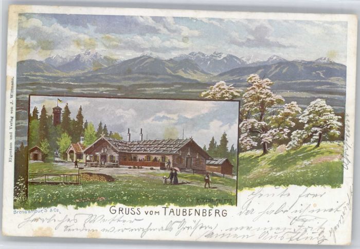 Thalham Holzkirchen Oberbayern [Stempelabschlag] Taubenberg