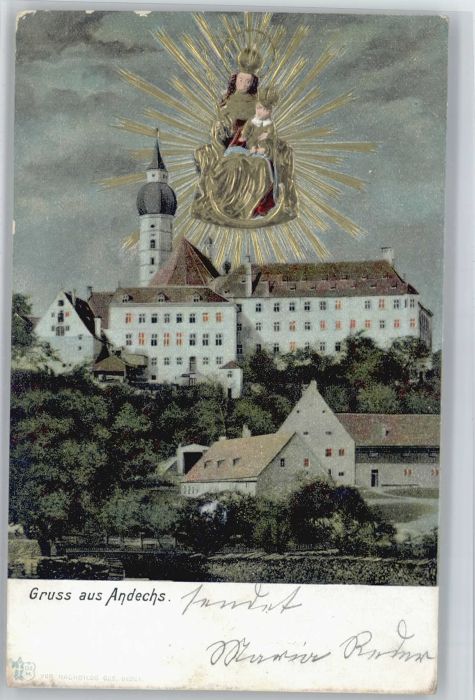 Kloster Andechs Prägedruckkarte