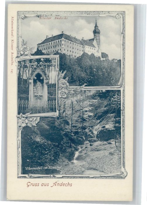 Andechs Kloster St Elisabethbrunnen Wasserfalls