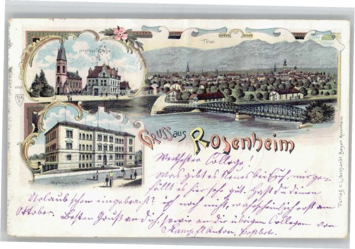 Rosenheim Bayern Rosenheim Kirche Gymnasium