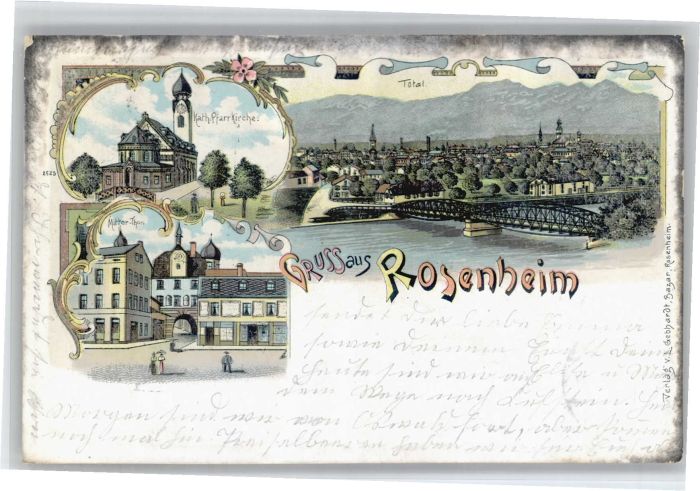 Rosenheim Bayern Rosenheim Kirche Mittertor