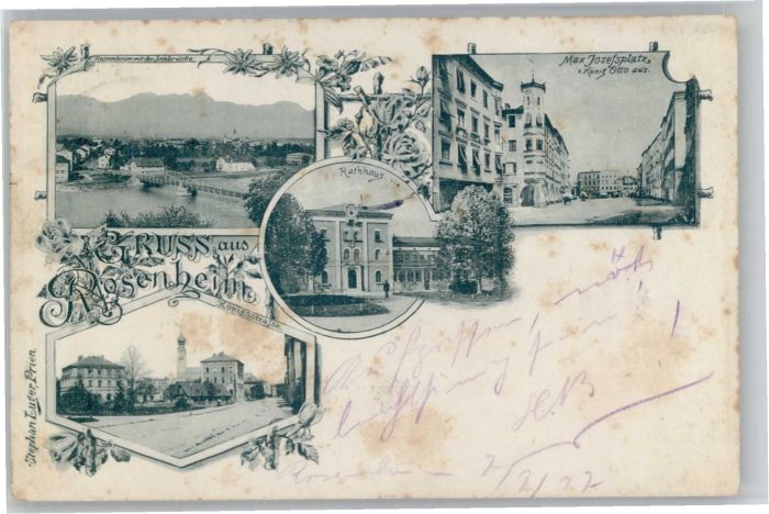 Rosenheim Bayern Rosenheim Rathaus Königstrasse