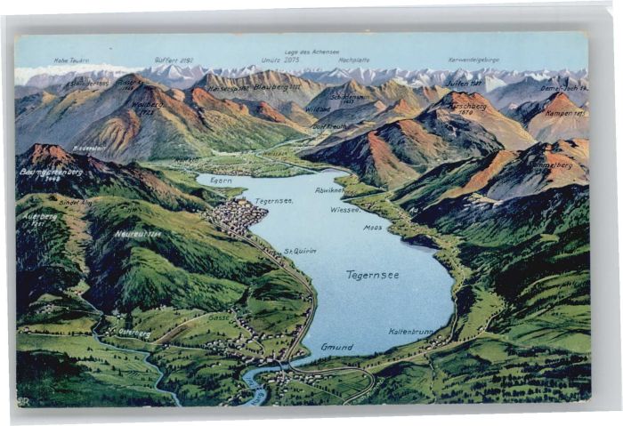 Tegernsee Bayern Gebirgspanorama