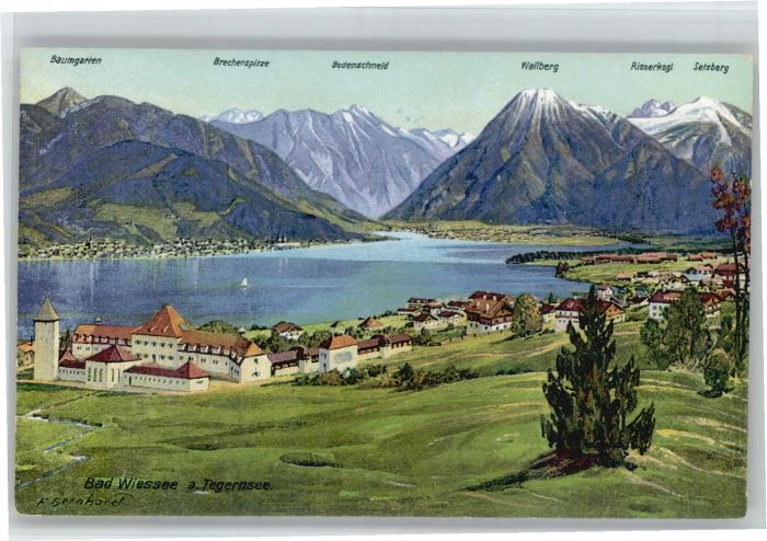 Bad Wiessee Künstler F. Bernhard Gebirge