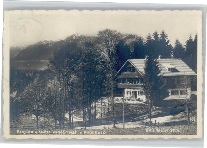 Bad Heilbrunn Pension Cafe Waldrast