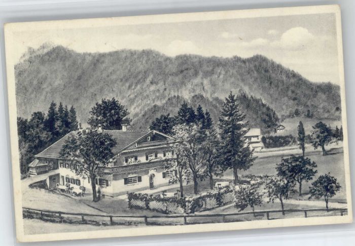 Hohenaschau Chiemgau Alpengasthof Fremdenheim Cafe Brucker