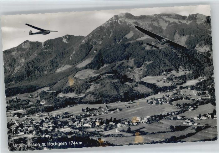 Unterwoessen liegeraufnahme Hochgern Segelflugzeuge