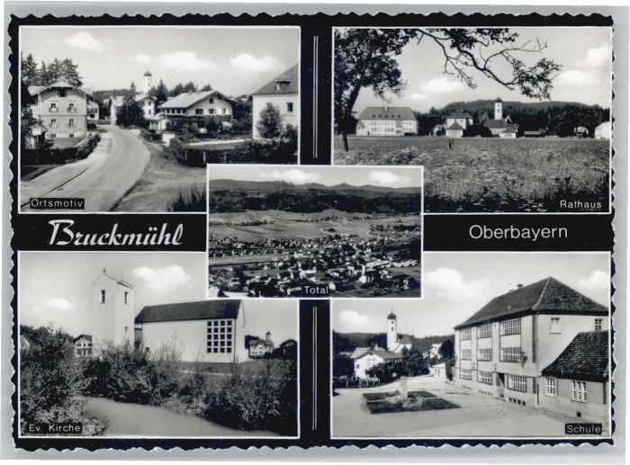 Bruckmuehl Rosenheim Bruckmühl Rathaus Kirche Schule