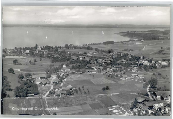 Chieming Chiemsee Fliegeraufnahme