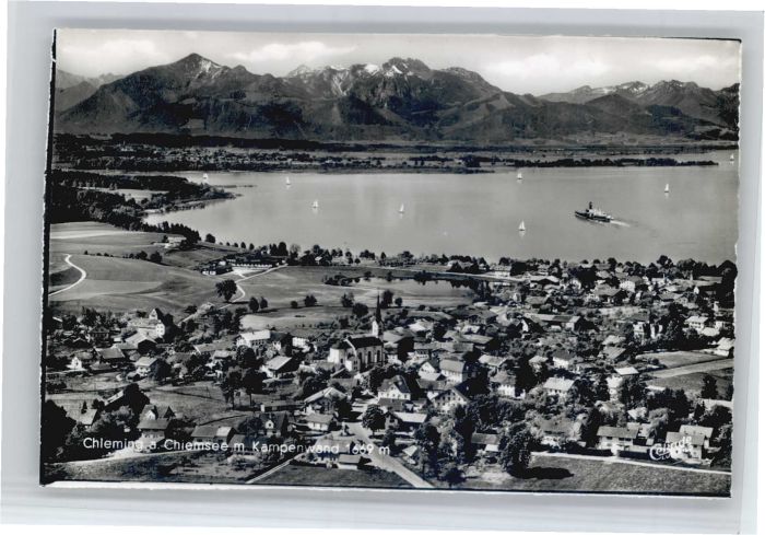Chieming Chiemsee Kampenwand Fliegeraufnahme