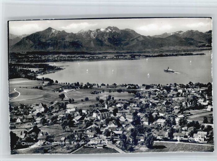 Chieming Chiemsee Kampenwand Fliegeraufnahme
