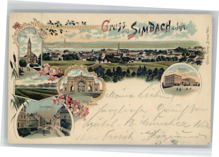 Simbach Inn Innbrücke Hauptstrasse Bahnhof