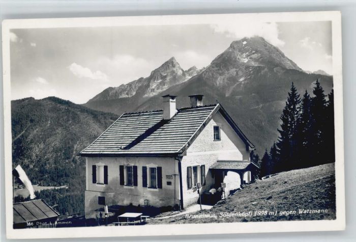 BERCHTESGADEN Bayern Brunnhaus Soeldenkoepfl Watzmann *