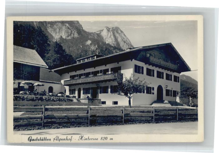 BERCHTESGADEN Bayern Gaststaette Alpenhof Hintersee