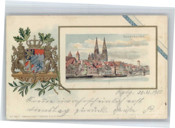 Regensburg Wappen Prägedruck