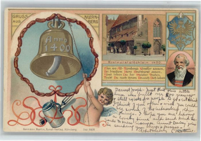 Nuernberg ratwurstglöcklein Prägedruck x